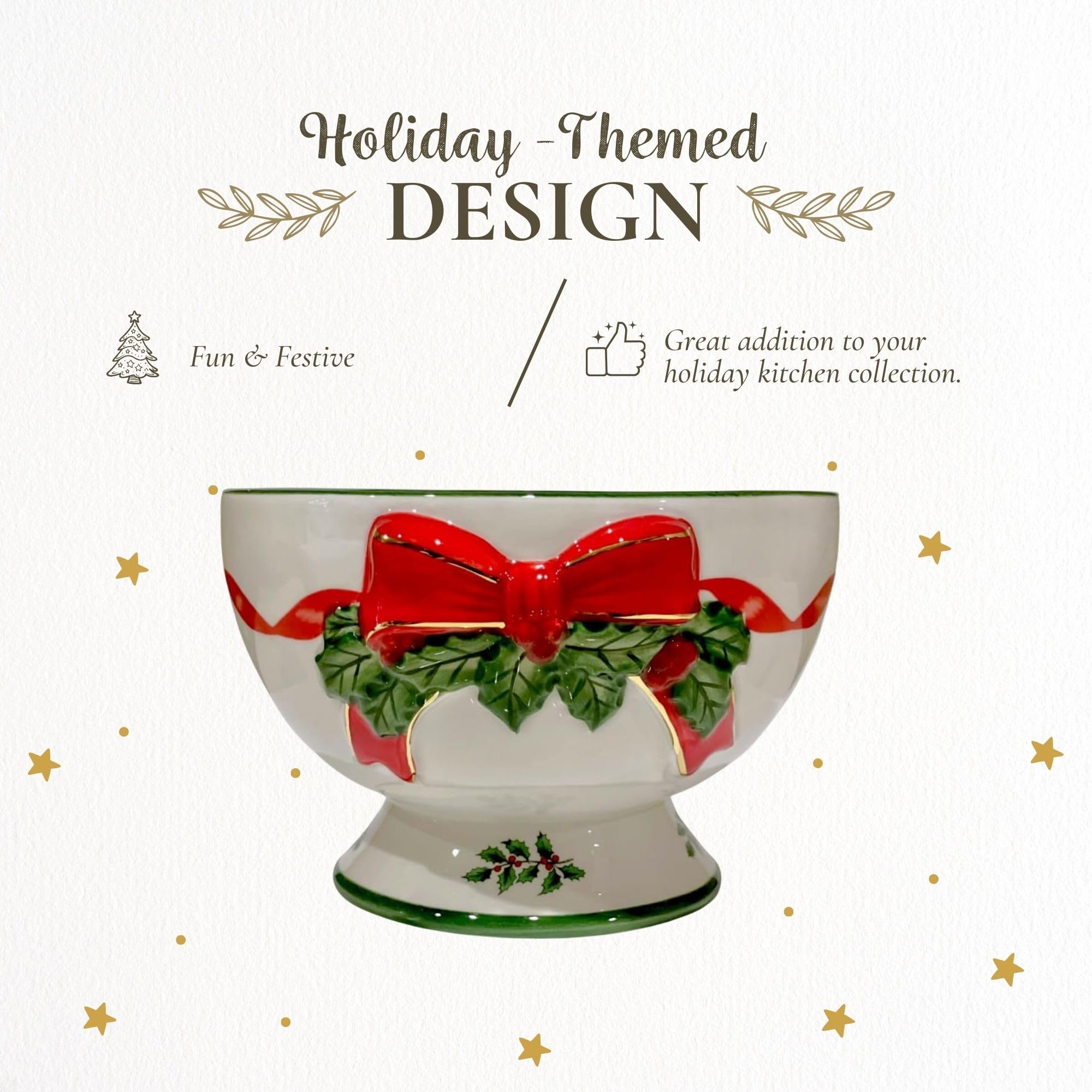 Amazon.com | Spode Christmas Tree 6-Inch Ribbon Nut Bowl